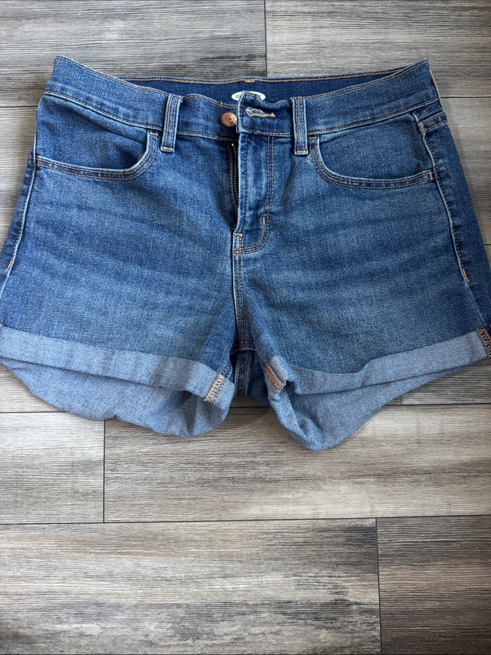 Old Navy Dark Blue Denim Cuffed Shorts